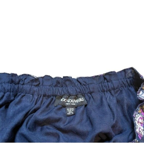 Mix Nouveau Skirt Size XL Floral Paisley Slip Pull On Boho Whimsigoth Lined - Picture 3 of 9